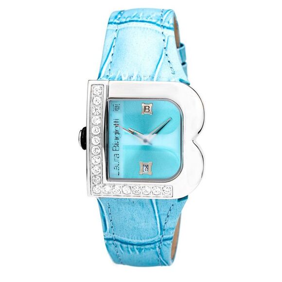 Laura Biagiotti Blue Leather Dress Women's Watch